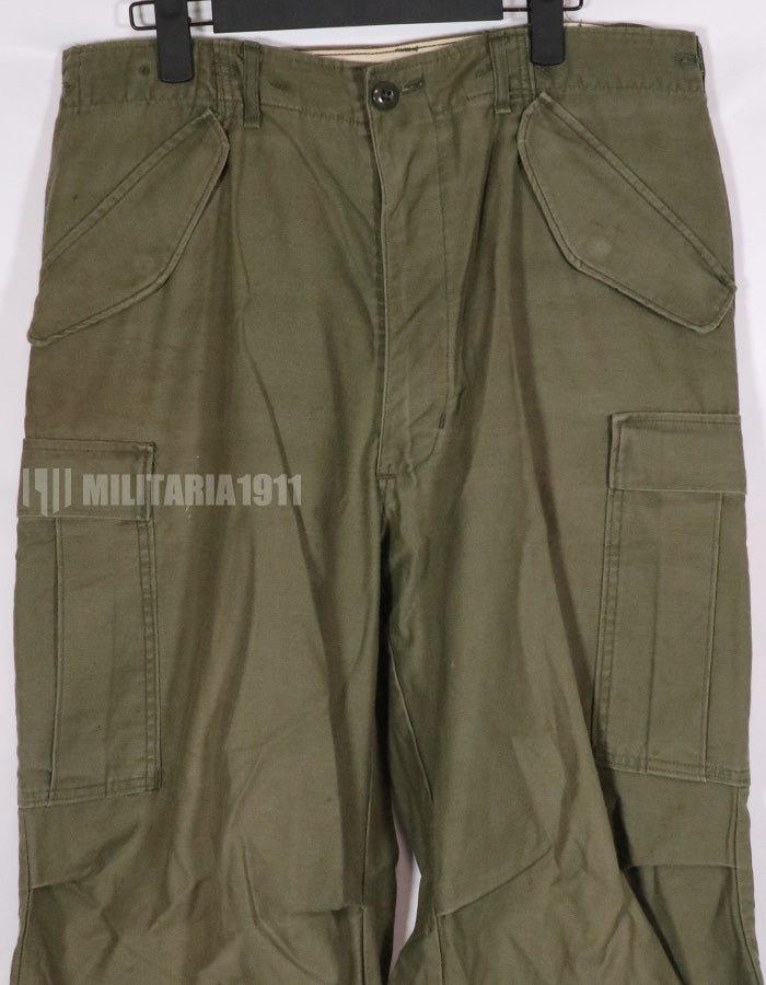 実物　1974年製 M65 コットンフィールドパンツ　中古品　退色あり