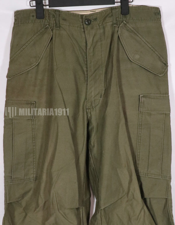 実物　1974年製 M65 コットンフィールドパンツ　中古品　退色あり