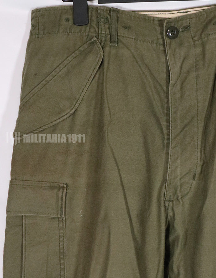 実物　1974年製 M65 コットンフィールドパンツ　中古品　退色あり