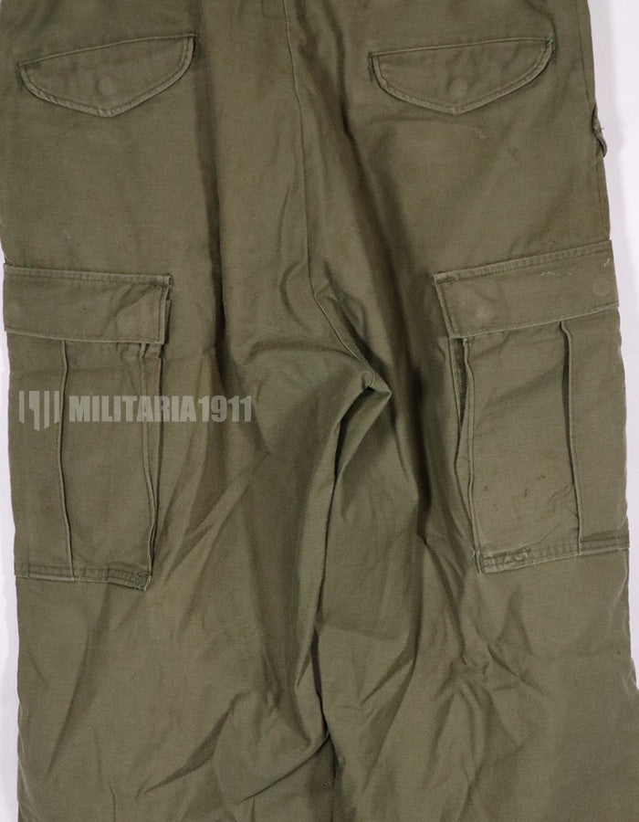 実物　1974年製 M65 コットンフィールドパンツ　中古品　退色あり