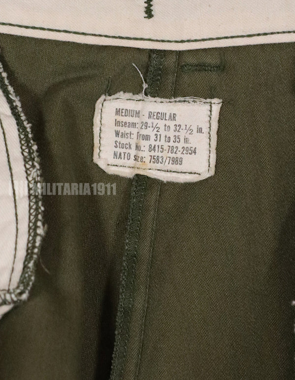実物　1974年製 M65 コットンフィールドパンツ　中古品　退色あり