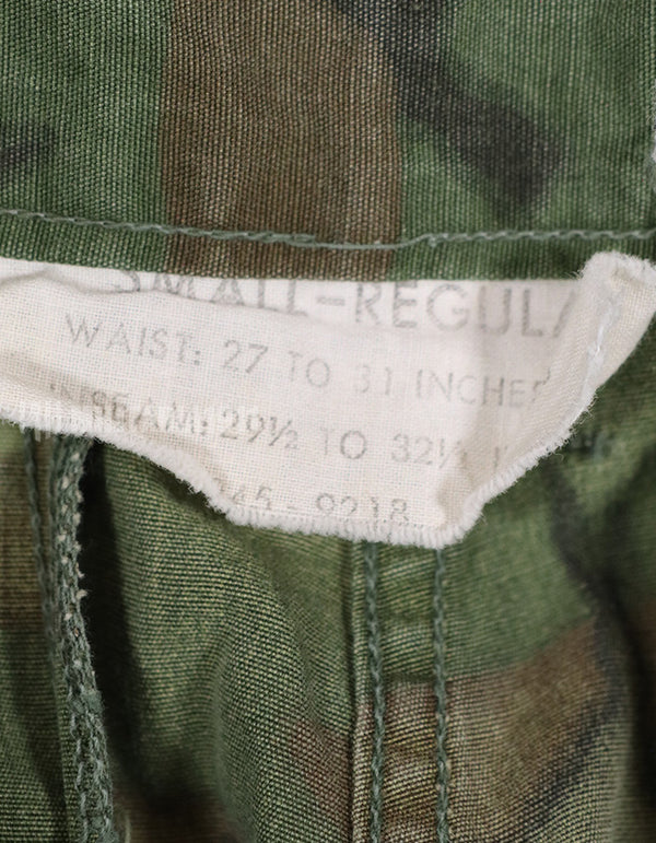 実物　ポップリン製　ERDL ジャングルファティーグ パンツ　ノンリップ　中古品