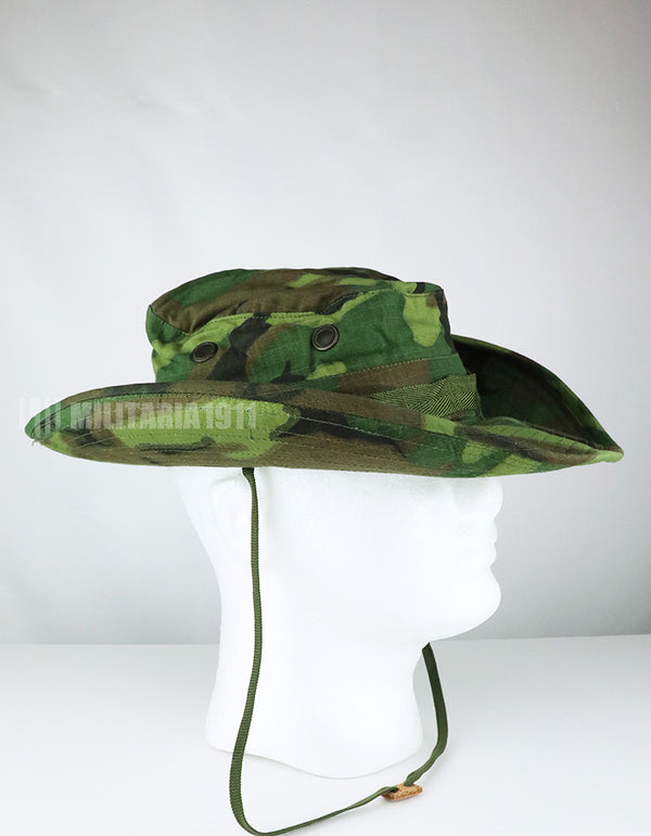 実物　ERDL リーフ迷彩　ブーニーハット