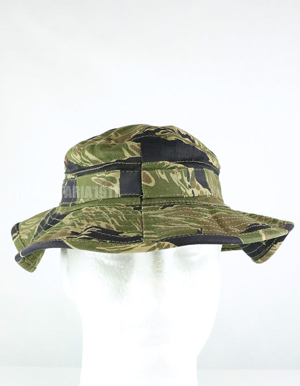 実物　ジョンウェインデンスパターン　タイガーストライプ　ブーニーハット　シルバータイガー