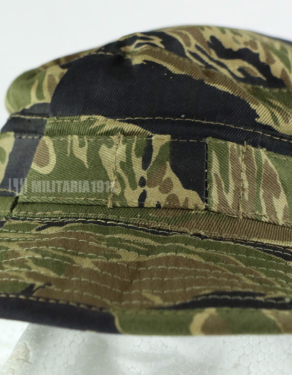 実物　ジョンウェインデンスパターン　タイガーストライプ　ブーニーハット　シルバータイガー