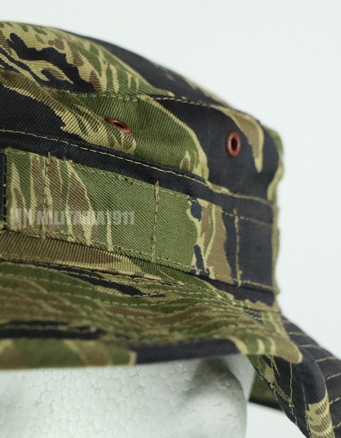 実物　ジョンウェインデンスパターン　タイガーストライプ　ブーニーハット　シルバータイガー