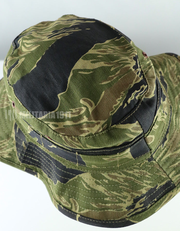 実物　ジョンウェインデンスパターン　タイガーストライプ　ブーニーハット　シルバータイガー