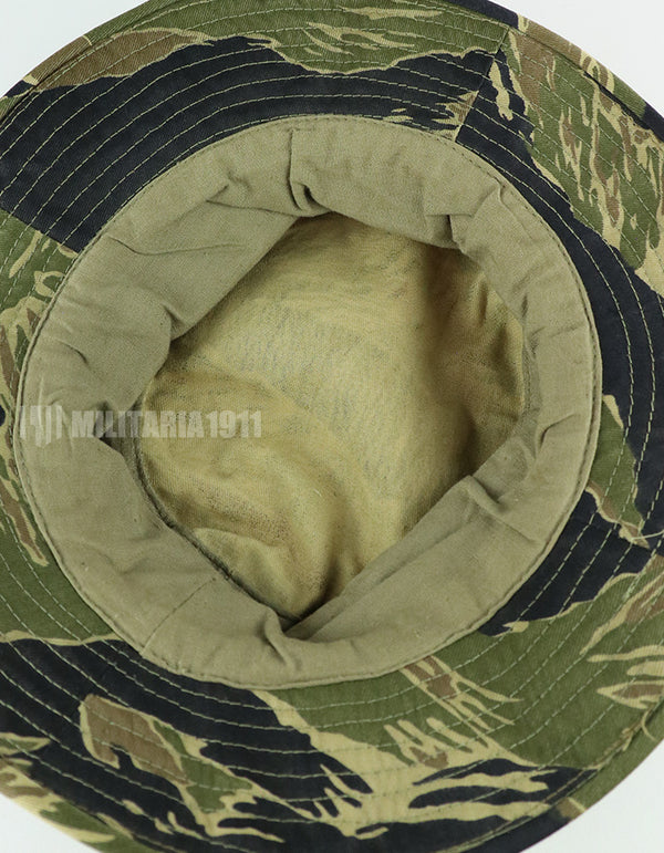 実物　ジョンウェインデンスパターン　タイガーストライプ　ブーニーハット　シルバータイガー