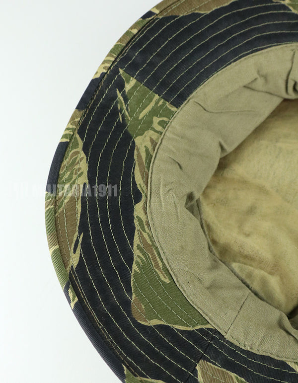 実物　ジョンウェインデンスパターン　タイガーストライプ　ブーニーハット　シルバータイガー