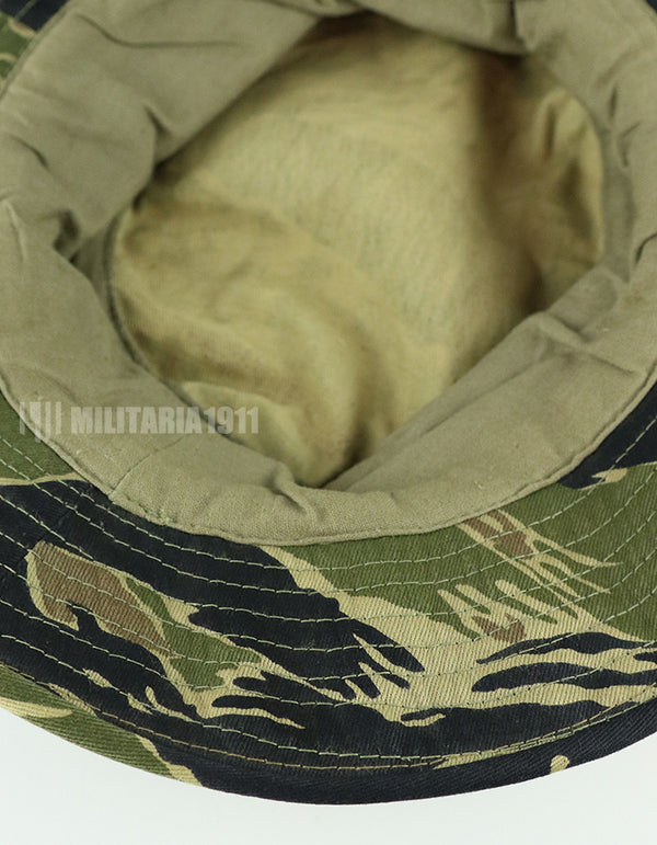 実物　ジョンウェインデンスパターン　タイガーストライプ　ブーニーハット　シルバータイガー