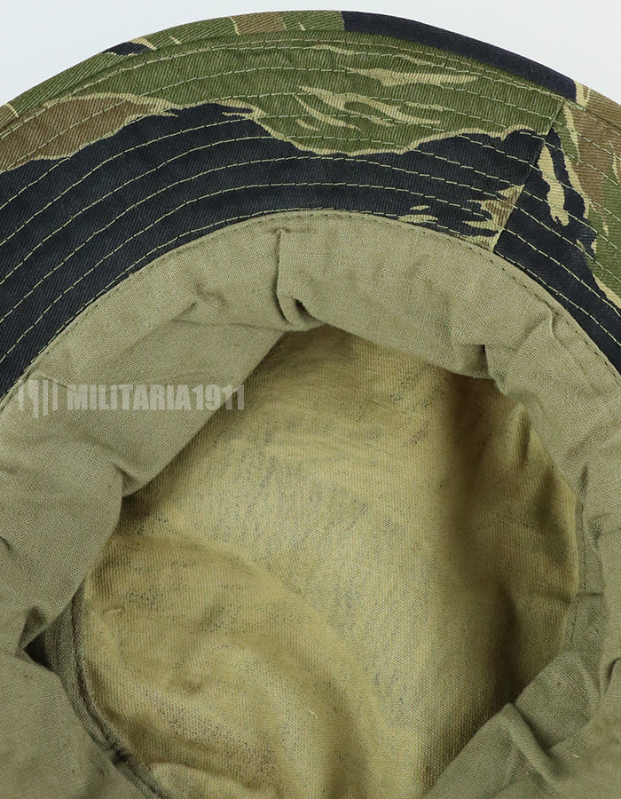 実物　ジョンウェインデンスパターン　タイガーストライプ　ブーニーハット　シルバータイガー