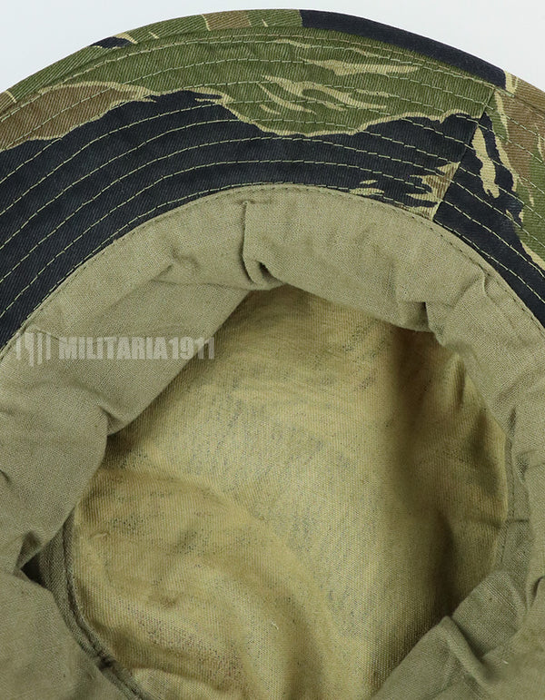 実物　ジョンウェインデンスパターン　タイガーストライプ　ブーニーハット　シルバータイガー