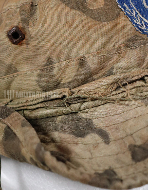 Real South Vietnam National Field Police Cloud Camouflage Boonei Hat with Patch (retrofitted)
