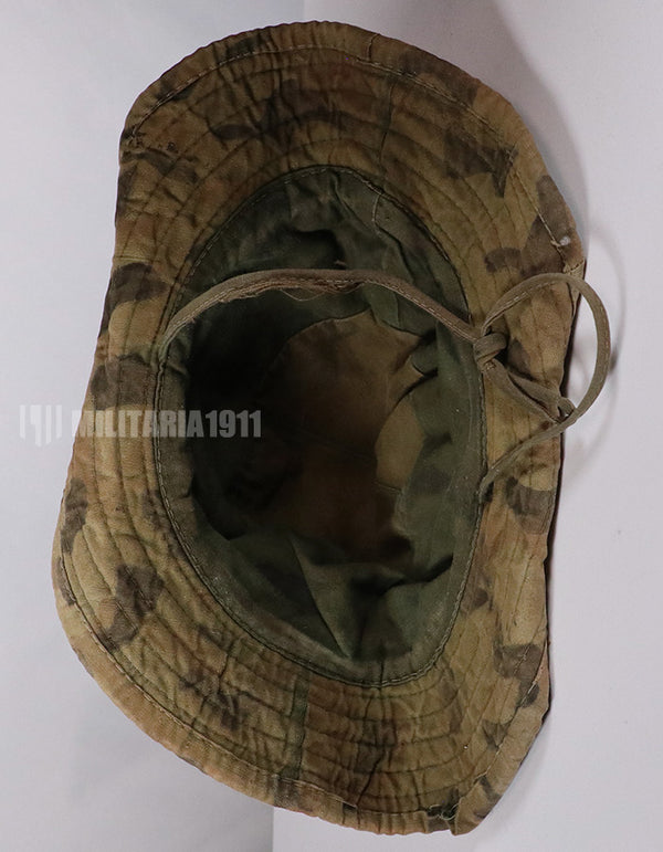 Real South Vietnam National Field Police Cloud Camouflage Boonei Hat with Patch (retrofitted)