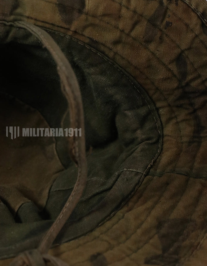 Real South Vietnam National Field Police Cloud Camouflage Boonei Hat with Patch (retrofitted)