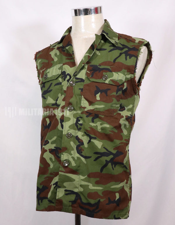 レプリカ　南ベトナムレンジャー リーフカモフラージュ　ノースリーブシャツ　中古品