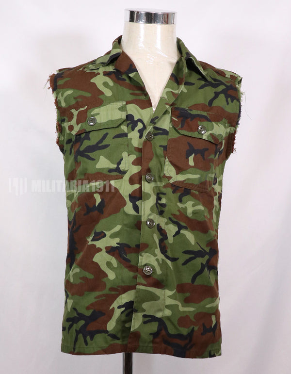 レプリカ　南ベトナムレンジャー リーフカモフラージュ　ノースリーブシャツ　中古品