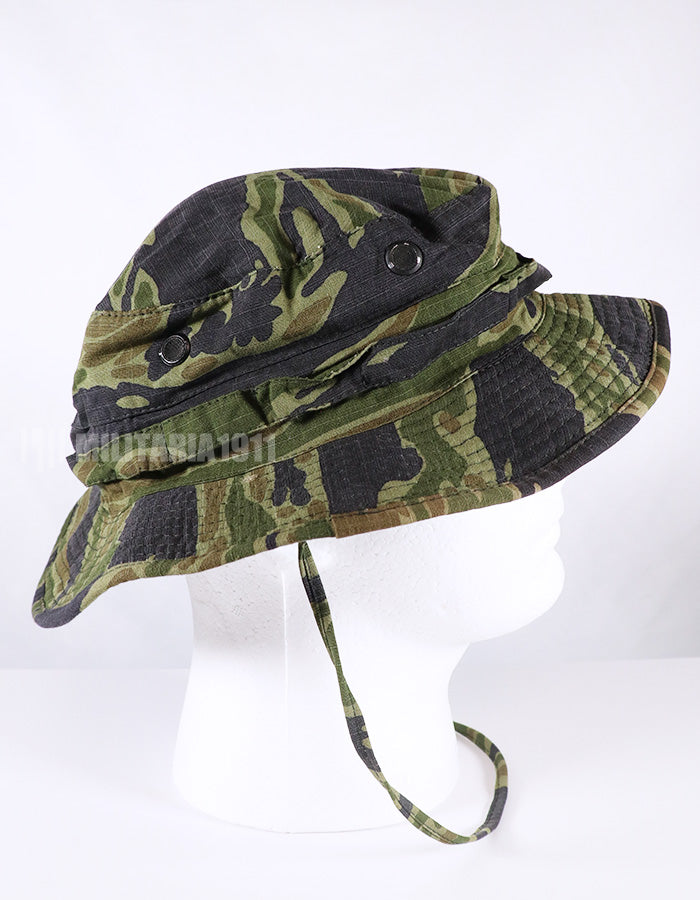 実物生地使用　タイガーストライプ　ロングブリムブーニーハット　レプリカ　複数在庫　中古品