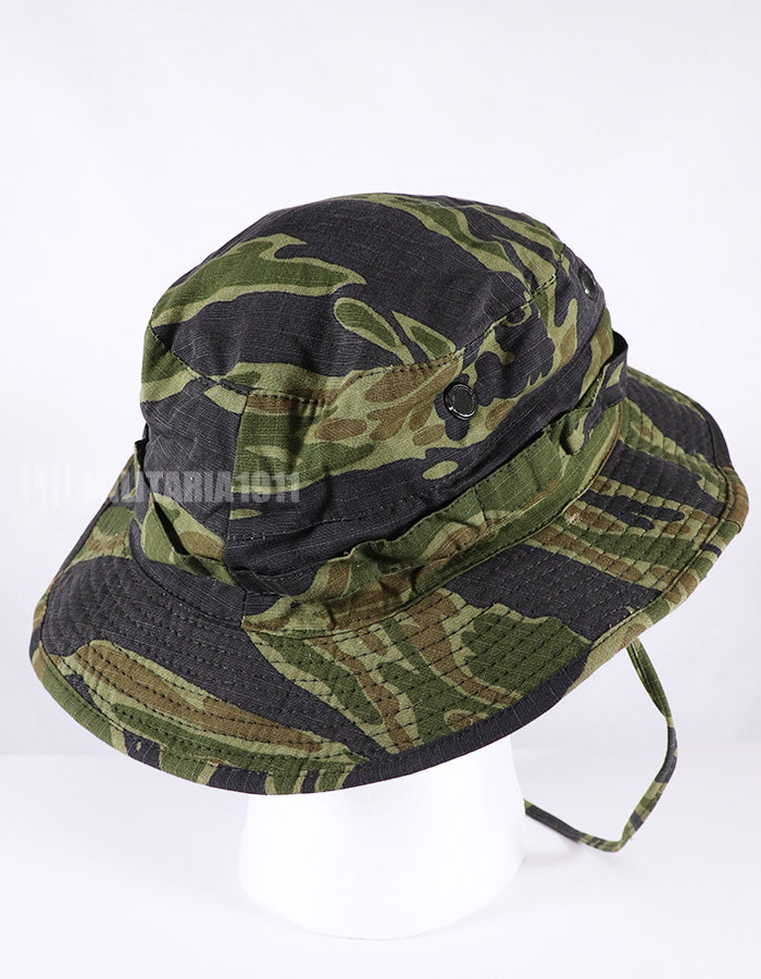 実物生地使用　タイガーストライプ　ロングブリムブーニーハット　レプリカ　複数在庫　中古品