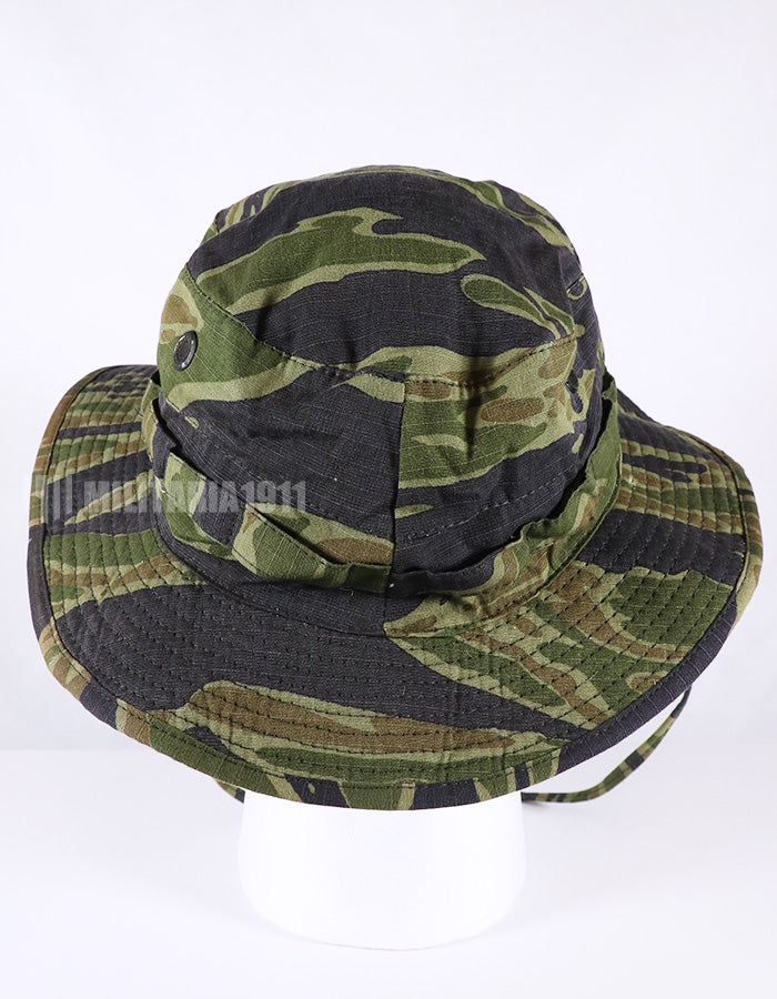 実物生地使用　タイガーストライプ　ロングブリムブーニーハット　レプリカ　複数在庫　中古品