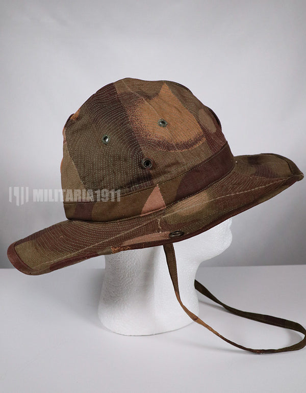 実物生地レプリカ　フランス軍　南ベトナム陸軍　ウィンドプルーフカモフラージュ　ブッシュハット　中古品