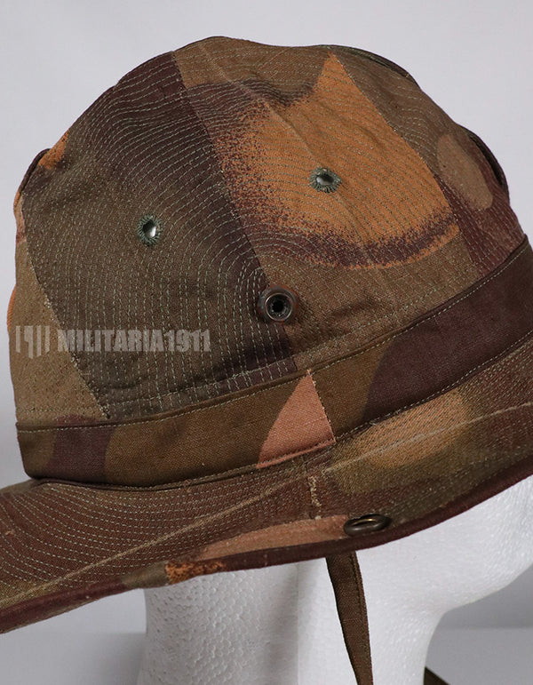 実物生地レプリカ　フランス軍　南ベトナム陸軍　ウィンドプルーフカモフラージュ　ブッシュハット　中古品