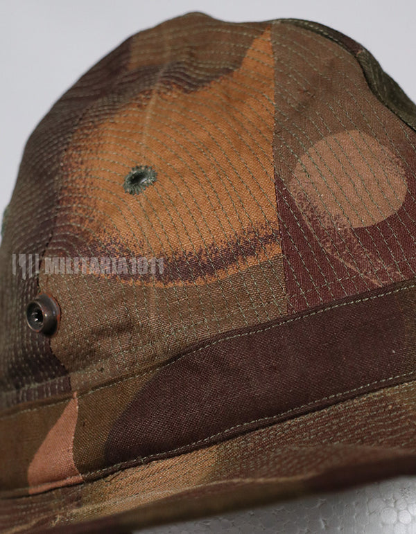 実物生地レプリカ　フランス軍　南ベトナム陸軍　ウィンドプルーフカモフラージュ　ブッシュハット　中古品